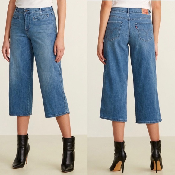 NWT Levi Classic Wide-Leg Crop - Picture 1 of 16
